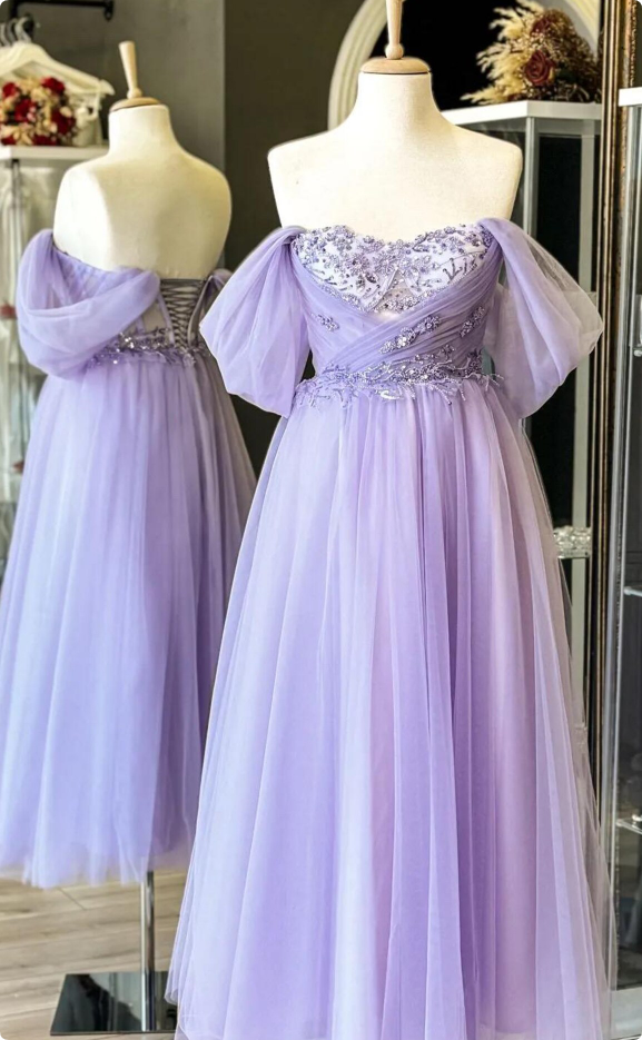Off the Shoulder Long Prom Dress 2025
