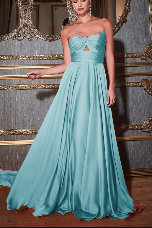 Flowing Sweetheart A Line Long Prom Party Dress PL7256