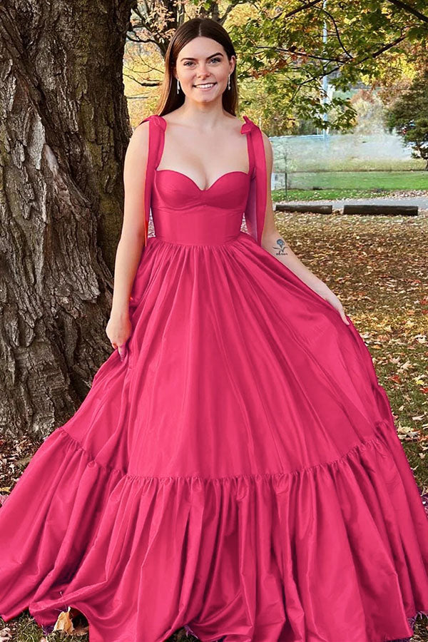 Princess Fuchsia Pink Long Prom Dress Senior Graduation Gown PL24182