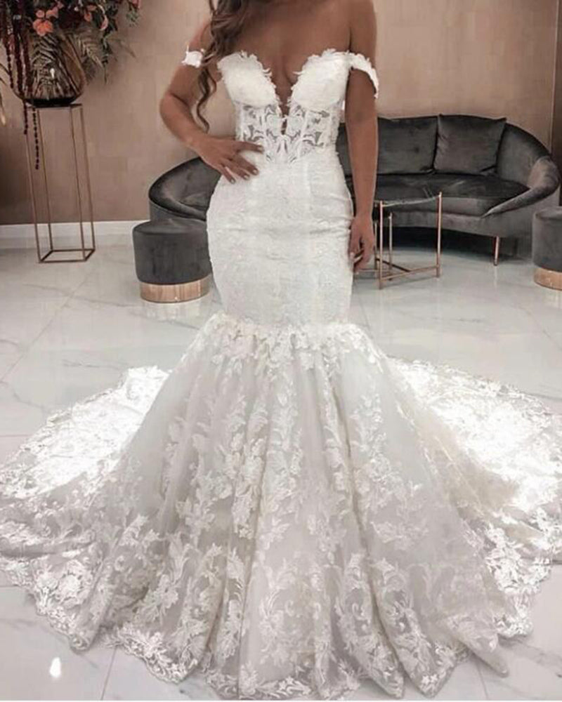 chinese dress ladies Fashion New Women Wedding Gown Mermaid Style Lace Bridal Dresses Marie –  Siaoryne