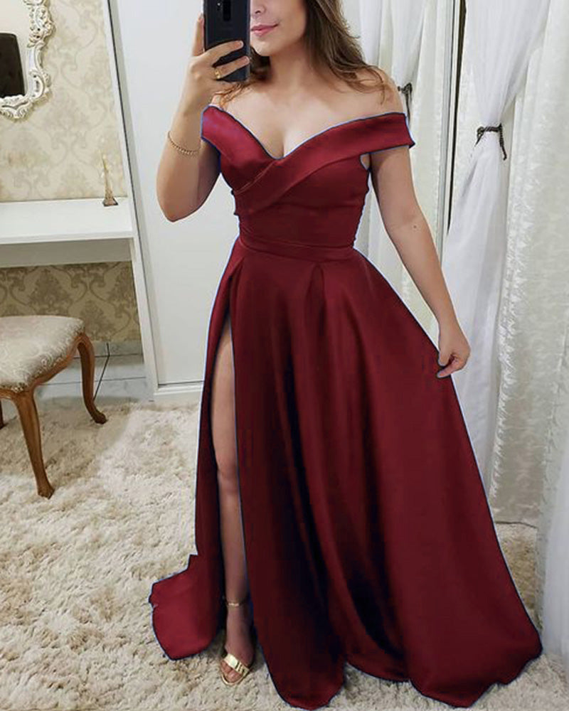 Vestidos de fiesta largos con hombros descubiertos para niñas PL2101