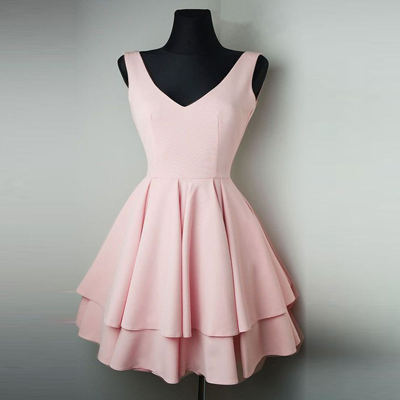 Blush Pink Short Dresses 2022 V Neck Homecoming Gown Girls 8th Grade J Siaoryne Blush Pink Short Dresses 2022 V Neck Homecoming Gown Girls 8th Grade J Siaoryne