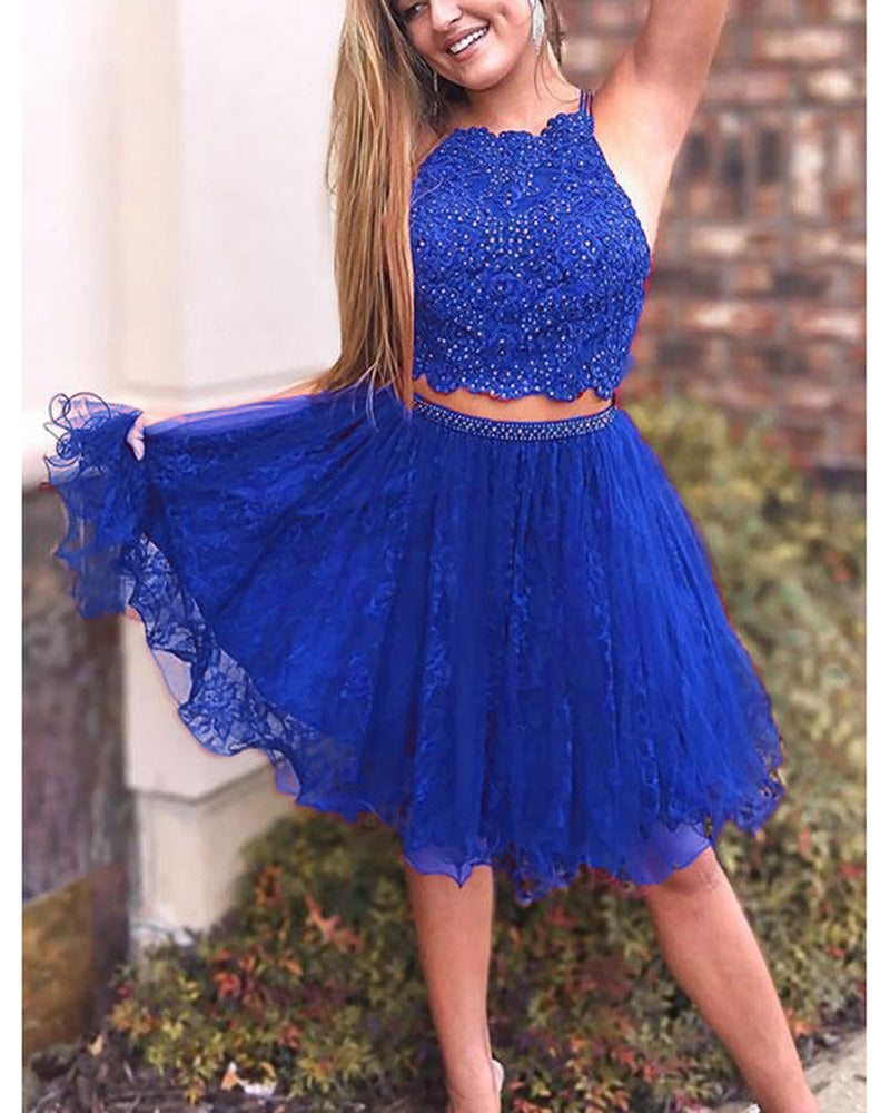 Crop Top Short Prom Dresses Junior Homecoming Gowns with Lace Beading Siaoryne Crop Top Short Prom Dresses Junior Homecoming Gowns with Lace Beading Siaoryne