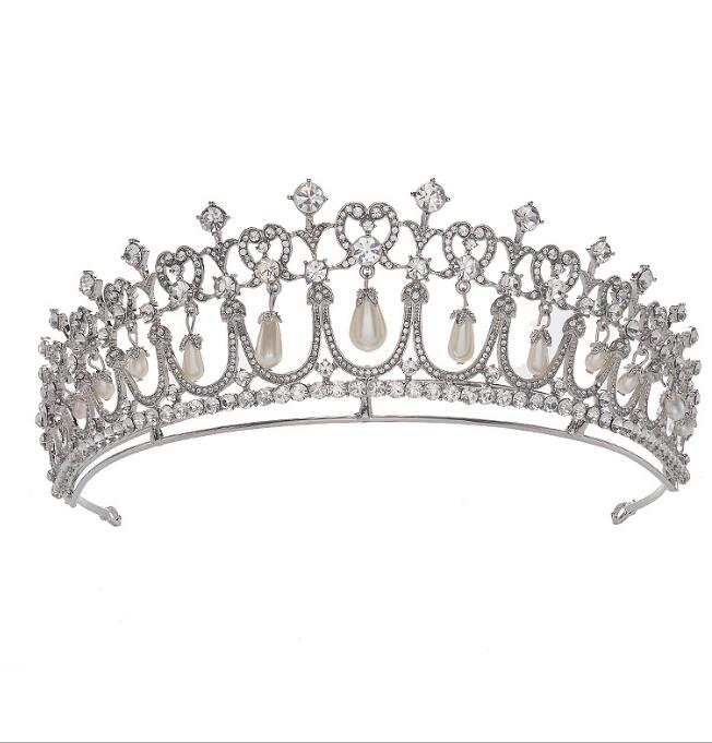 Bride Hair Jewelry Rhinestone Hair Accessories Hair Band Wedding Headwear Headband Crown Queen Brides