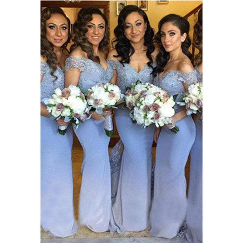 Off the Shoulder Lace Lavender Bridesmaid Dresses Mermaid Woman formal Siaoryne Off the Shoulder Lace Lavender Bridesmaid Dresses Mermaid Woman formal Siaoryne