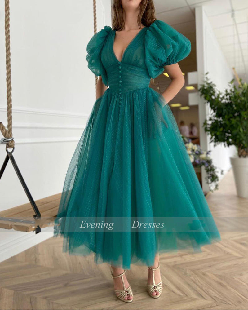Vintage Teal Green Button Dot 1950s Gown Prom Party Dress Teal Length Siaoryne Vintage Teal Green Button Dot 1950s Gown Prom Party Dress Teal Length Siaoryne