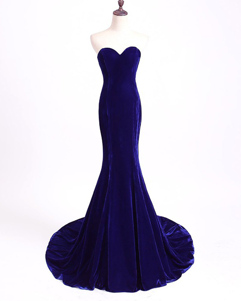 princess polly baby blue dress Royal Blue Modest Prom Dress main image 0