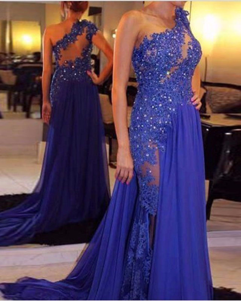 quinceanera dress royal blue Royal Blue Ball gown Lace Quinceanera Dresses Princess Formal Wedding –  Siaoryne main image 1