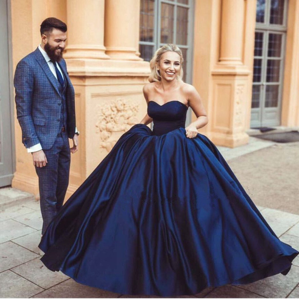 LP1285 Burgundy/Royal Blue Ball Gown Satin Wedding Dresses Sweetheart Siaoryne LP1285 Burgundy/Royal Blue Ball Gown Satin Wedding Dresses Sweetheart Siaoryne