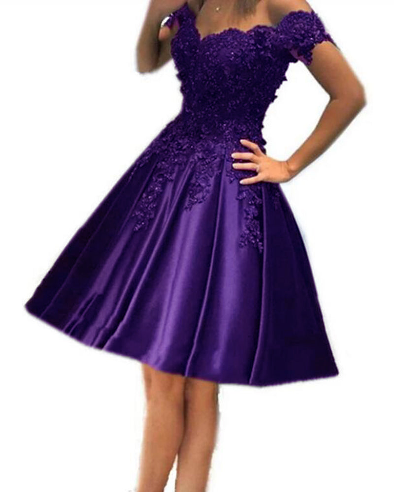 Siaroyne Dark Blue-violet Color Short Lace Homecoming Dresses Girls Gr Siaoryne Siaroyne Dark Blue-violet Color Short Lace Homecoming Dresses Girls Gr Siaoryne