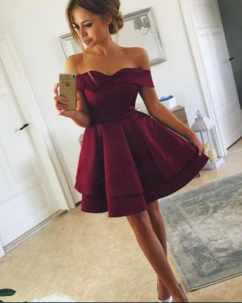burgundy semi formal dresses