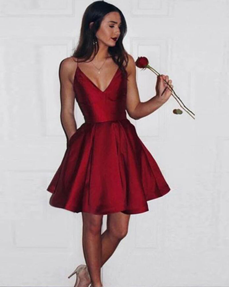 Burgundy Spaghetti Girls Short Graduation /Junior Prom Dress Homecomin Siaoryne Burgundy Spaghetti Girls Short Graduation /Junior Prom Dress Homecomin Siaoryne