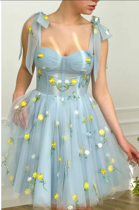 blue and yellow cocktail dress Vestido Micro Mini Hayes Striped Bubble - Amarillo/Combo