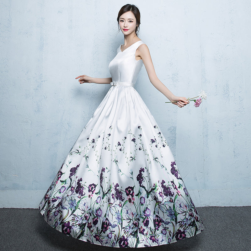 White Prom Dresses A Line Party Gown for Women