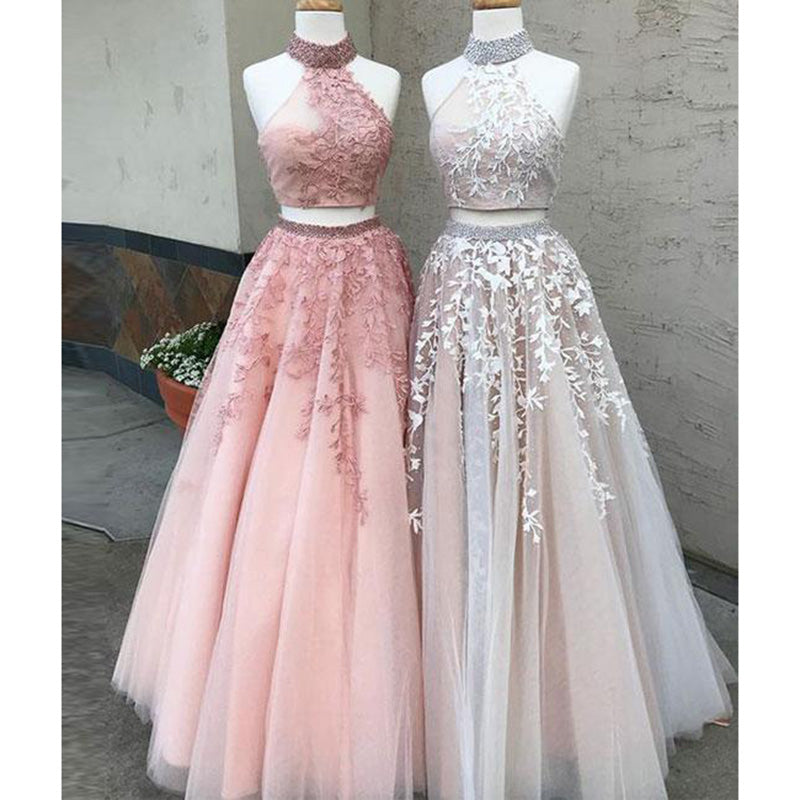 new orleans formal dresses LM0236 Two Pieces Prom Dresses Halter Formal Wear, 2022 Long Party Gow –  Siaoryne