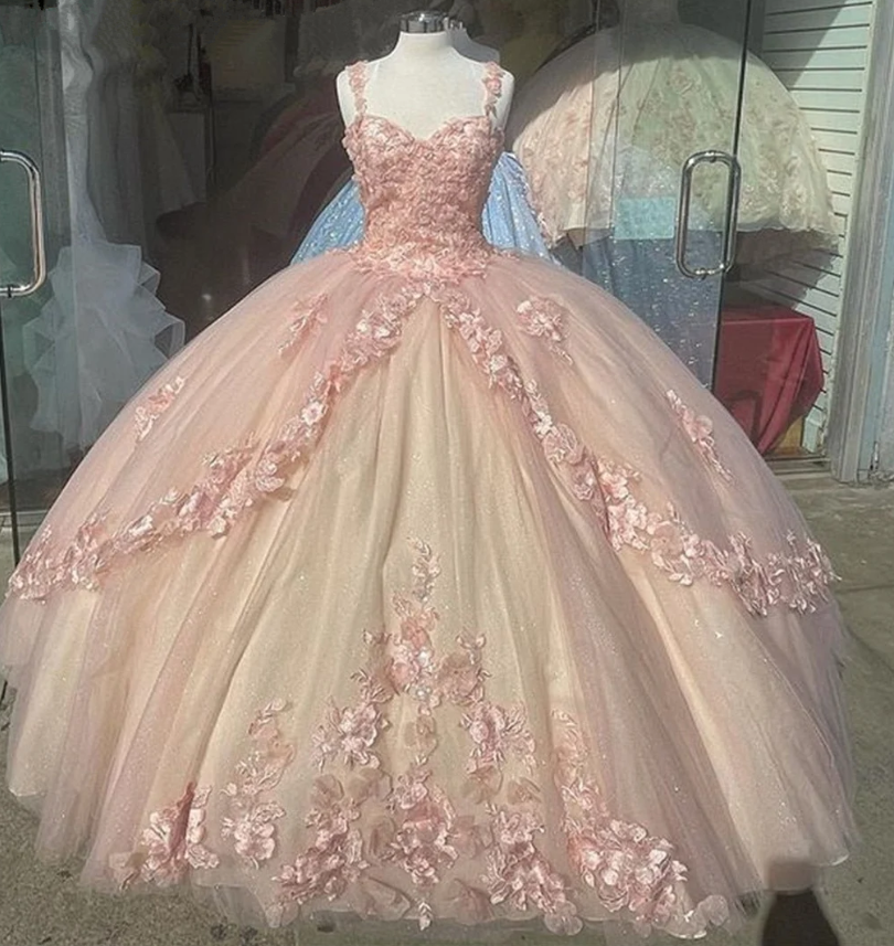 Robe de bal rose, robe de soirée Sweet 16, robe de Quinceanera PL5216