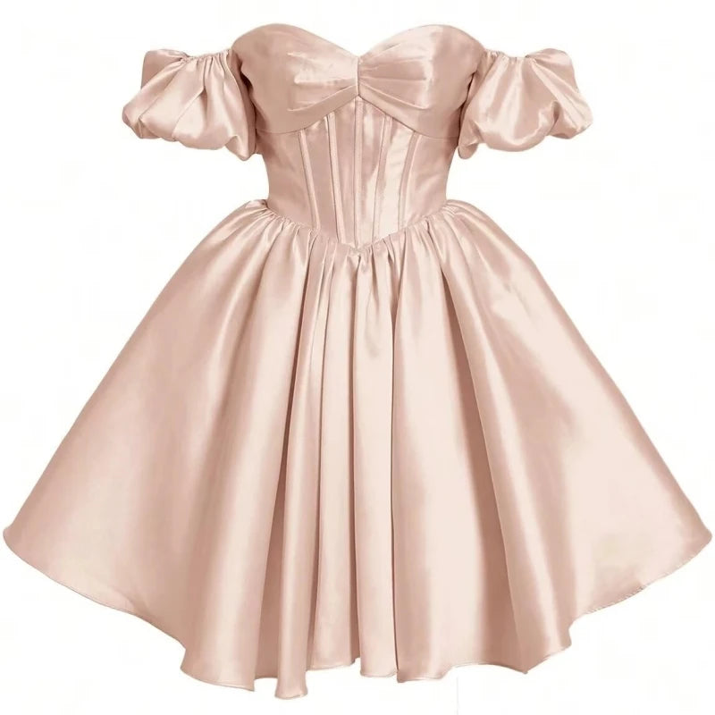 Lovely Off the Shoulder Pink Short Prom Dress Girls Homecoming Gown 20 – Siaoryne Lovely Off the Shoulder Pink Short Prom Dress Girls Homecoming Gown 20 – Siaoryne