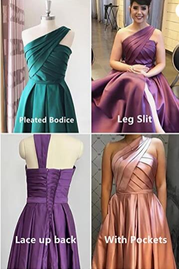 Elegant one Shoulder Dark Teal Green Evening Dress Bodice Vintage Formal Gown Vestido De Festa Prom Dress  PL21231
