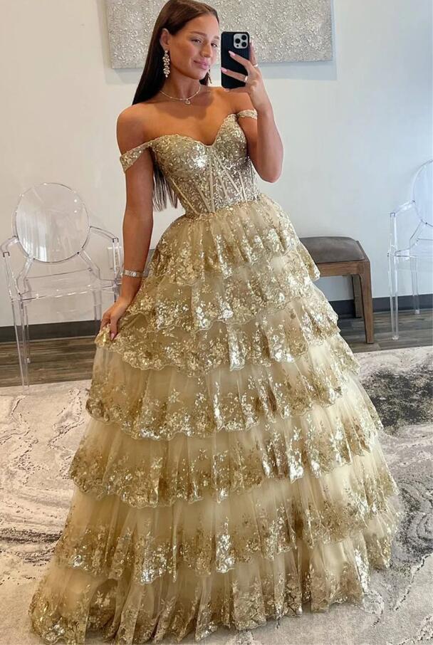 Robe de bal à paillettes brillantes, élégante, col en cœur, robes de soirée, sans bretelles, à lacets dans le dos, robe de mariée trapèze 2024 