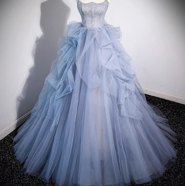 Blue Ball Gown Quinceanear Dress Prom Dress PL716