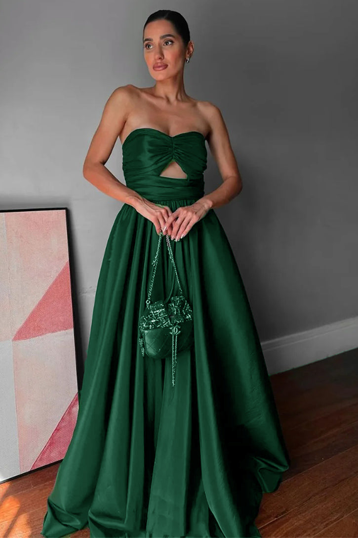 Dark Green Sweetheart Keyhole Women  Long Evening Formal Dress PL8248