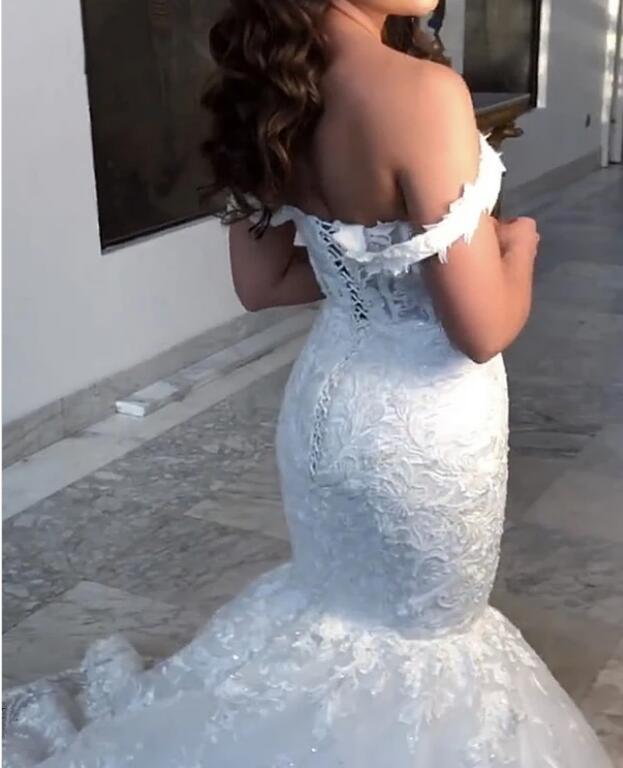 Fashion New Women Wedding Gown Mermaid Style Lace Bridal Dresses Mariee De Robe 2020 WD0509