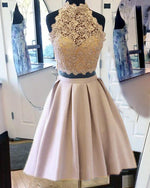 SP05260 Blue Crop Top Halter Short Prom Party Dress Junior Teens Birthday Party Semi Formal Gowns Short Homecoming Dress