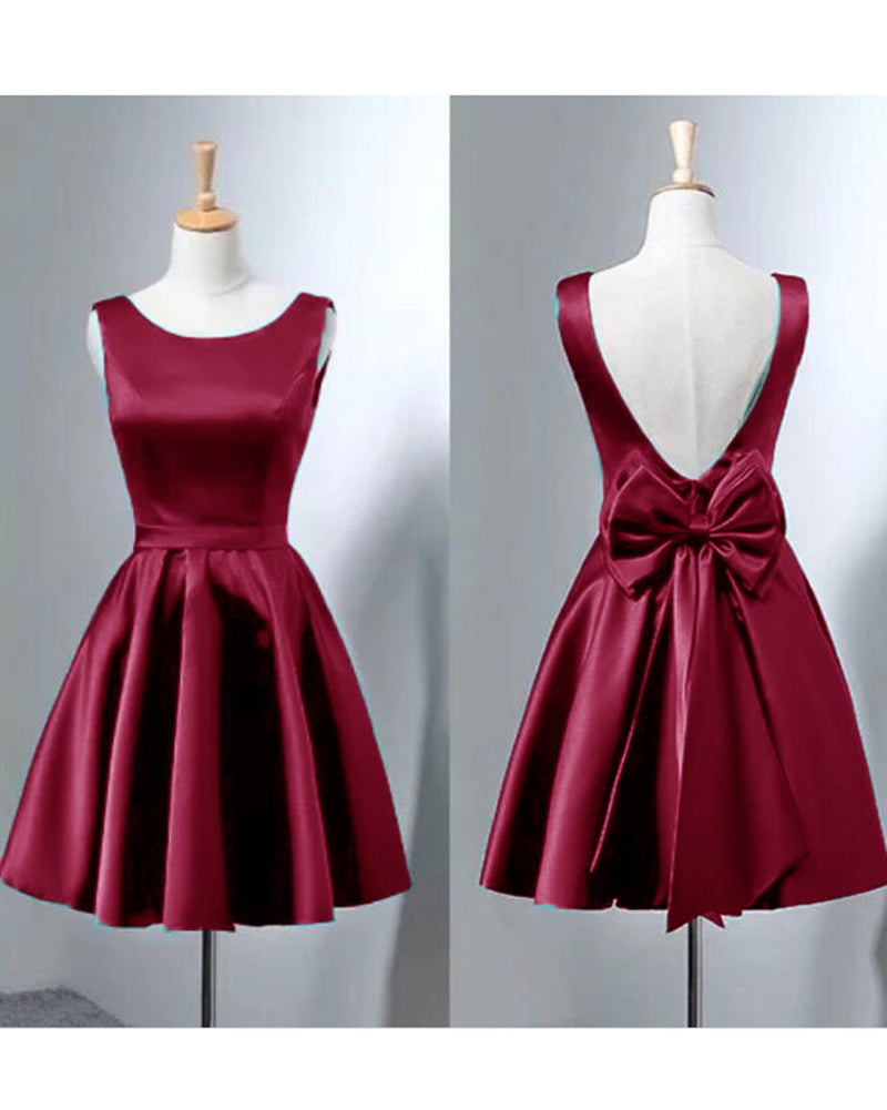 Cute Teal Junior Blue Short Prom Gown  Scoop Neck Gilrs Short Homecoming Dress with Bow Sash SP0430
