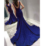 Shinning Teal /Royal Blue 2018 Formal Dresses Women Formal Wear Prom Dresses Long Vestido De Festa