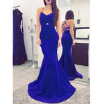 Sexy Burgundy Vestido de Festa Jersey Fitted Women Party Evening Gown Long Prom Dress with Straps