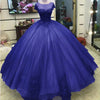 LP5556 Glitter Grey Silver Ball Gown Princess Prom Dresses Lace Appliqued Victorian Formal gowns for masquerade Ball