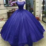 LP5556 Glitter Grey Silver Ball Gown Princess Prom Dresses Lace Appliqued Victorian Formal gowns for masquerade Ball