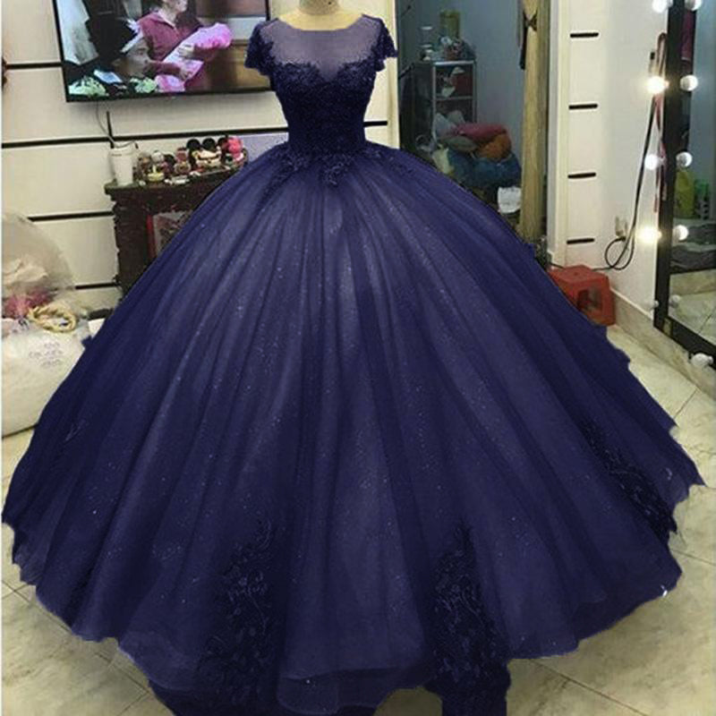 LP5556 Glitter Grey Silver Ball Gown Princess Prom Dresses Lace Appliq Siaoryne LP5556 Glitter Grey Silver Ball Gown Princess Prom Dresses Lace Appliq Siaoryne
