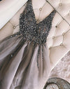 Full Beading  V Neck Short Prom Dress Girls Graduation Gown 2020 Homecoming Dress  SP340