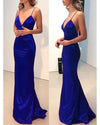 Elegant Spaghetti Straps Mermaid  Party Dresses Long Evening Gown with Straps PL329