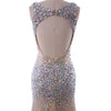 Sparkle Champagne Heavy Beaded Rhinestone Mermaid Prom Dress Girls Pageant Evening Gown
