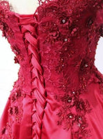 Red Wedding Dress Ball Gown Reception Women Formal Evening Party Gown PL8674