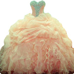 Siaoryne Ball Gown Quinceanera Dresses Organza Sweetheart Beading Prom Dresses Sweet 16 dresses LP1004