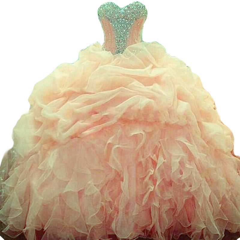 Siaoryne Ball Gown Quinceanera Dresses Organza Sweetheart Beading Prom Dresses Sweet 16 dresses LP1004