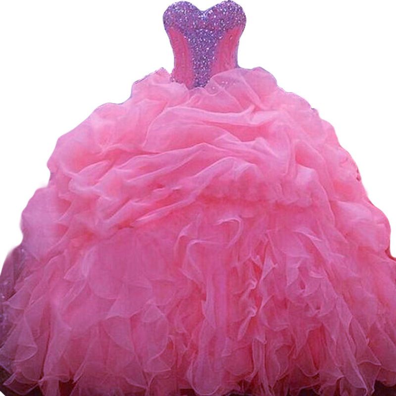 Siaoryne Ball Gown Quinceanera Dresses Organza Sweetheart Beading Prom Dresses Sweet 16 dresses LP1004