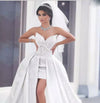 Siaoryne WD027 Sweetheart Beading Lace Corset Front Open High Low Sexy Wedding Dress Gown online