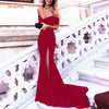 Elegant Black Mermaid Evening Long Dress with Slit Women Party 2K20 Prom Dress Vestido De Festa Longo 2018