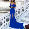 Elegant Black Mermaid Evening Long Dress with Slit Women Party 2K20 Prom Dress Vestido De Festa Longo 2018