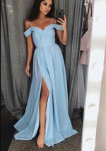Mauve Taupe Long Formal Girls Prom Party Dresses Straps 2020 with Sexy Slit PD6541