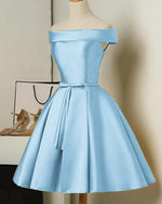 Gold Color Short Party Dresses A Line Satin Semi Formal Gown Cocktail homecoming Dress SP078