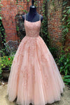 Fancy Spaghetti Straps Long Grils Yellow Graduation Senior Lace Prom Dresses  2022 PL8714