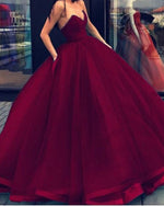 Burgundy Wine Red Princess Ball Gown Debutante Prom Dresses Strapless PL228