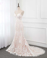 Siaoryne  Elegant Mermaid Ivory /Beige Lace Women Wedding Dress,Bride Gown 2020 WD852