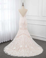 Siaoryne  Elegant Mermaid Ivory /Beige Lace Women Wedding Dress,Bride Gown 2020 WD852