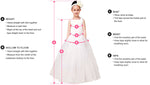 Pink/Whit Lace Flower Girl Dress with Long Sleeves Child Party Communion Gown